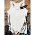 thumbnail image 4 of Zukuco 5-Pack Women's Racerback Tank Top Summer Casual Crew Neck Basic Sleeveless Shirts, L, 4 of 8
