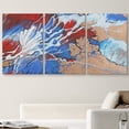 thumbnail image 2 of wall26 Canvas Print Wall Art Red, Orange and Blue Paint Strokes Abstract Shapes Digital Art Modern Bohemian Scenic Relax Multicolor Colorful for Living Room, Bedroom, Office - 24"x36"x3 Pan, 2 of 5