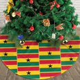 thumbnail image 3 of Christmas Tree Skirt Ghanaians-Flag Xmas Tree Skirt Mat for Christmas Decorations Party Holiday 30", 3 of 6