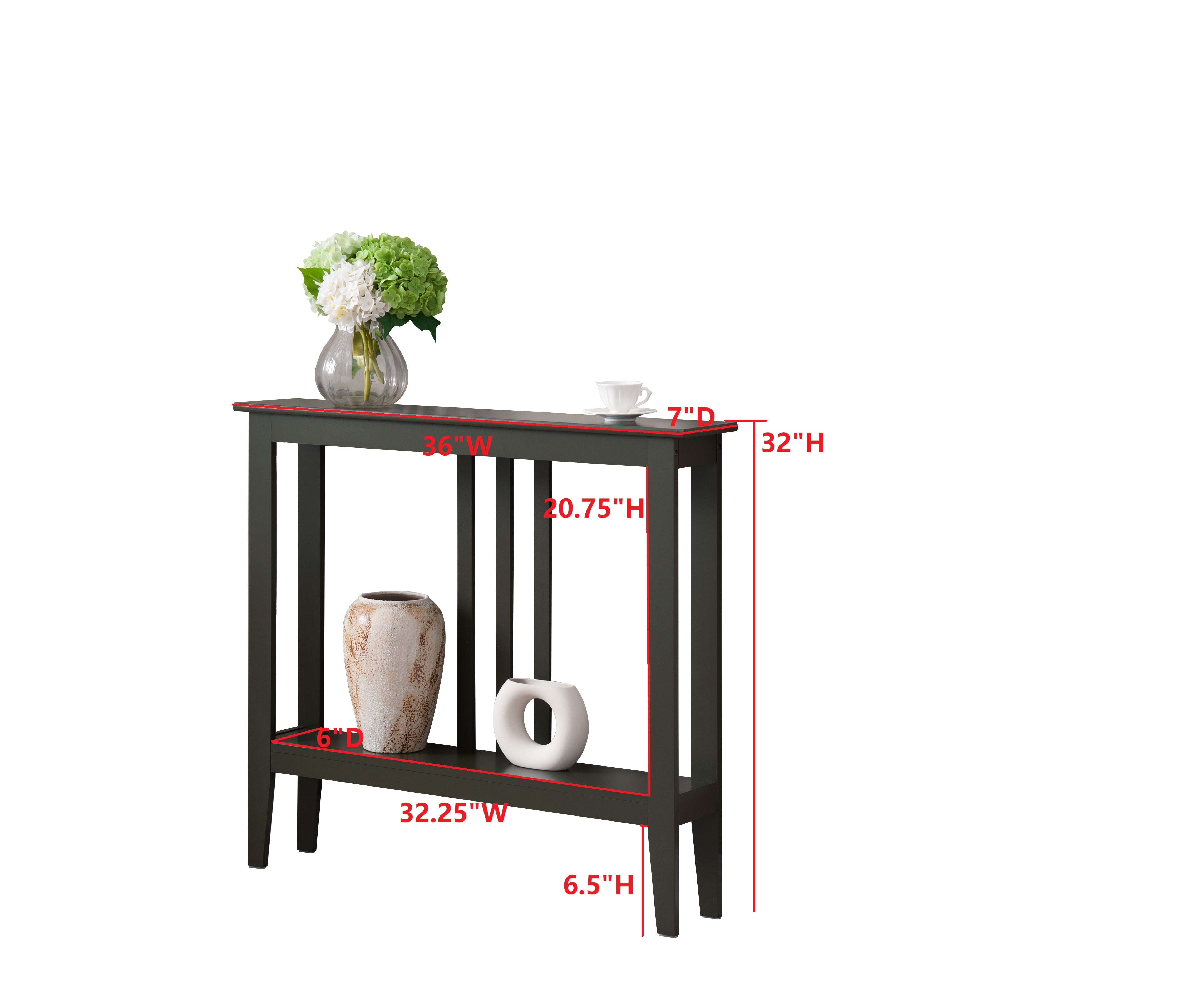 Kings Brand Furniture - Entryway Table - Narrow Console Table - Console Table with Storage - Hallway Decor - Wood Console Tables for Entryway - Narrow Console Sofa Side Table, Foyer -  Caviar