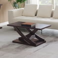 thumbnail image 2 of Convenience Concepts Newport Criss-Cross Coffee Table in Espresso Wood Finish, 2 of 6