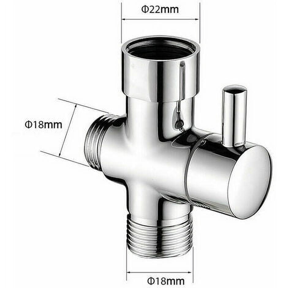 Stainless Steel Bidet Hand Shower Toilet Sprayer - with 3-Way Valve perfect for Personal Hygiene, Cleaning Care--