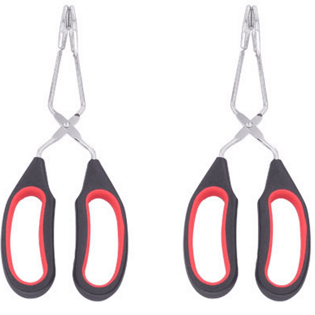 Pinzas de tijera extralargas, pinzas para asar barbacoa de acero inoxidable, pinzas de tijera de cocina, acero inoxidable resistente