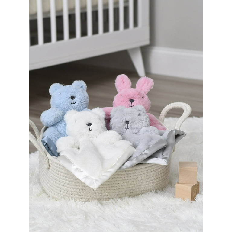 Lambs & Ivy Pink/White 5-Piece Luxury Infant/Newborn/Baby Gift Basket