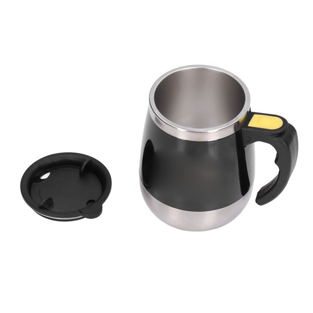 Taza autoagitadora Taza magnética de mezcla automática Taza de café de acero inoxidable para bebidas Té Chocolate caliente LecheNegro