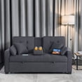 thumbnail image 3 of Cosmic Homes  Fabric Upholstered Sofa Bed With USB Charging Ports - Grey, 3 of 8