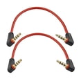thumbnail image 1 of Seadream 2Pack 8 pulgadas 4 polos 3.5mm macho ángulo recto a 3.5mm macho ángulo recto cable de audio estéreo auricular cable de extensión para Beats Dr. Dre Studio iPhone, cable de audio M a M, 1 of 2