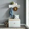 thumbnail image 2 of Crosley Furniture Harper 2Pc Entryway Set White - Bench & Shelf, 2 of 14