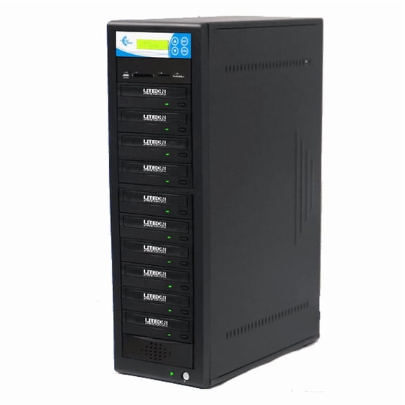 EZ DUPE 1 to 9 Media Mirror Duplicator - Flash (SD/CF/MS/MMC/USB) & Disc (DVD/CD) to DVD CD Disc Copy Copier Multimedia Backup (M909-SSP)