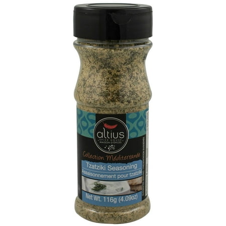 Mediterranean Herb - Altius Tzatziki Seasoning Mediterranean Collection With Natural Flavor and Herbs, Great With Souvlaki & Gyros 4.09 oz x 1