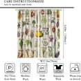 thumbnail image 2 of Vegetables Kitchen Curtains Vintage Botanical Kitchen Decor Rustic Fresh Tomato Carrot Farm Pumpkin Educational Learning Small Short Window Drapes Fabric 2 Panels, 2 of 6