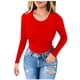 thumbnail image 1 of Puntoco moda mujer Slim Casual o-cuello manga larga sólido camiseta blusa tops Puntoco Puntoco-2746, 1 of 4