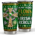 thumbnail image 1 of Vaso SANDJEST de acero inoxidable con forma de cruz celta irlandesa de 20 onzas, 1 of 7