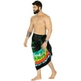 thumbnail image 2 of HAPPY BAY Men's Bath Trunk Swimsuits Sarong Pareo Wrap One Size Ebony, Beach Summer Vacation Aloha, 2 of 5