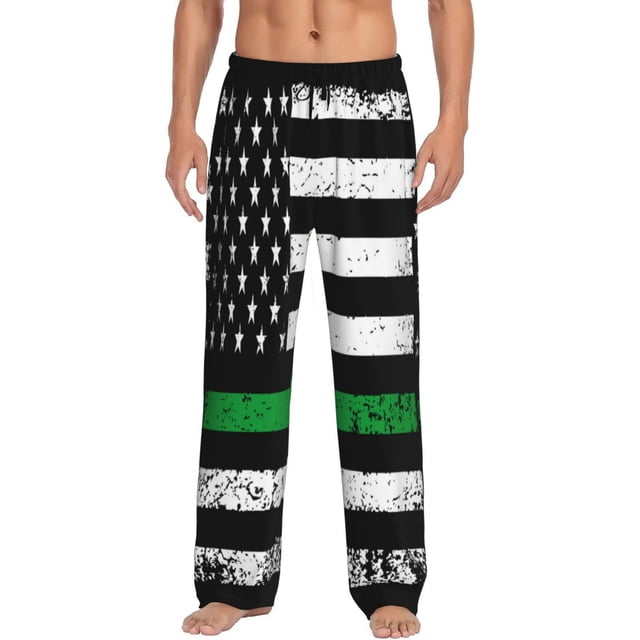 Balery American Flag Pantalones de pijama para hombre, pijama ultraligero, pantalón de descanso-XX-Large