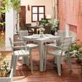 thumbnail image 3 of Comedor Plástico 4 Sillas Apilables 1 Mesa Apariciencia Madera Interior Exterior Ideal Patio Jardín Terraza Alberca Playa RIMAX, 3 of 11