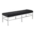 thumbnail image 1 of Home Gear Dover 18" Modern Velvet Bench with High-Quality Craftsmanship in Black, 1 of 3