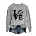 thumbnail image 4 of EQWLJWE Chemises à Manches Longues pour Femmes Décontractées en Solde, Chemises d'Été pour Femmes 2024 Tendance Vacances, Sweat à Capuche Imprimé Col Rond Automne pour Femmes, 4 of 4