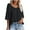 Black, variant on QENGING Summer Tops for Women 2023 Trendy Casual Loose Short Sleeve Pullove Solid Blouse T-Shirt