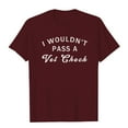 thumbnail image 3 of Liquidation! Uooqdmx T-Shirts Graphiques pour Femmes, Manches Courtes pour Femmes, Hauts Grande Taille pour Femmes, Haut Décontracté à Col Rond Imprimé Lettre, Hauts de Printemps pour Femmes 2025, Vin m, 3 of 3