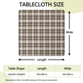 thumbnail image 2 of Brown and White Checkerboard Checkered Pattern Square Fitted Tablecloth with Elastic Edge,Square Table Cover,Washable Elastic Table Cover for Home Kitchen Party Decor 34"x34", 2 of 6
