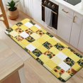 thumbnail image 5 of Yellow White Checker Sunflower Pattern Kitchen Rug Mat,Kitchen Runner Rugs Non Skid Washable,Decorative Kitchen Floor Mats for Kitchen,Sink,Laundry,17"x47.2", 5 of 7