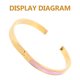 thumbnail image 5 of Pulsera de acero de titanio para mujer, brazalete minimalista, sencillo, 5 of 5