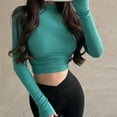thumbnail image 3 of Women Turtleneck Long Sleeveless TShirt Female Crop Top Tee Shirt Femme Y2K Tops, 3 of 11