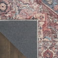 thumbnail image 5 of 10' Red Floral Power Loom Distressed Washable Runner Rug, 5 of 8