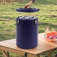 thumbnail image 4 of Blue 40L/42.27Qt Insulated Food Container, Stainless Steel Container, 40L Commercial Soup Carrier 15 Hours Heat Preservation for Hot and Cold Food Storage Restaurant Canteen Home Lunch Use, 4 of 21