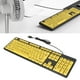 thumbnail image 1 of Teclado, Cable USB De 4.9 Pies De Largo Teclado De Computadora Prácticos Botones Multimedia FN 104 Teclas Durable Para Aprender Para Computadora Portátil, 1 of 7
