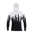 thumbnail image 3 of Men 3D Print Pullover Hoodies with Built-In Face Mask And Drip Design Featuring Streetwear Style For Casual Outings Skateboarding Concerts Black L, 3 of 5