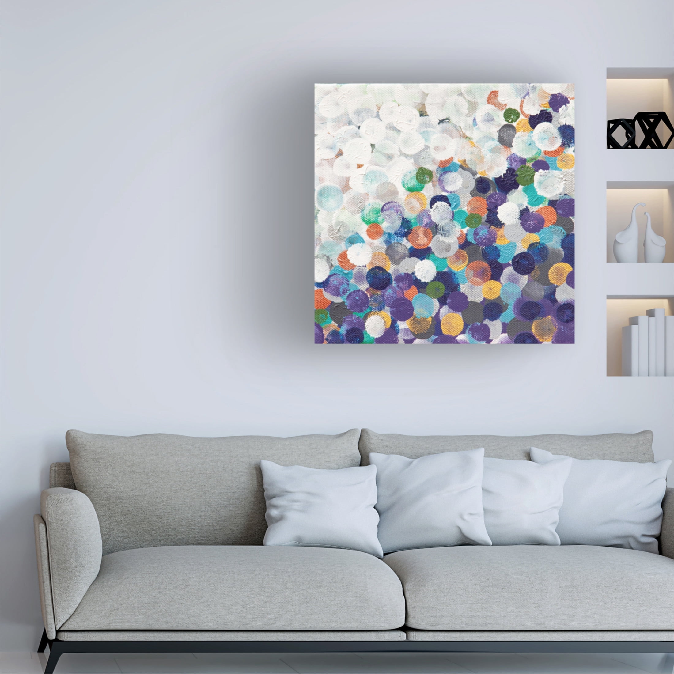 Canvas Wall Art - Hilary Winfield 'Infinity 2' Wall Art for Living Room, Bedroom, or Office Décor by Trademark Fine Art - 14 x 14 Inches