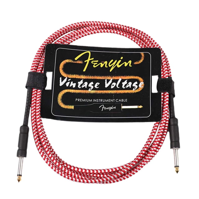 Ligne d'Interconnexion Équilibrée, Câble d'Instrument Électrique, Professionnel Multifonction Rouge avec Blanc