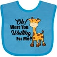 thumbnail image 3 of Inktastic Oh Were You Waiting for Me with Baby Giraffe Boys or Girls Baby Bib, 3 of 4