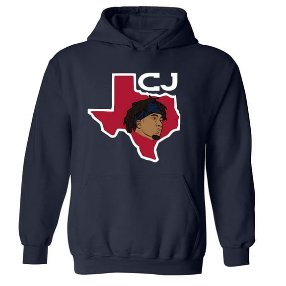 CJ Stroud Texans State Outline Hooded Sweatshirt Hoodie