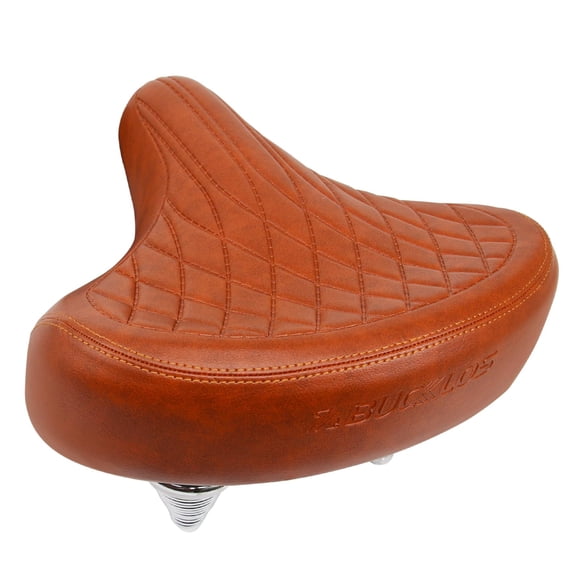 Asiento de bicicleta BUCKLOS, ancho y cómodo, con absorción de impactos, 27x25 cm