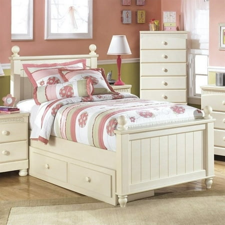 Ashley Cottage Retreat Wood Panel Drawer Bed In Cream