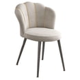 thumbnail image 2 of Silla de comedor,Sillón de tocador moderno minimalista con respaldo,Sillas de maquillaje cómodas de estilo nórdico,muebles para el hogar,Sillón de respaldo alto con patas de metal Gris claro, 2 of 8