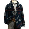 thumbnail image 2 of Mifsaly Plus Size Mens Christmas Blazer Jacket Corduroy Sport Coats 2025 Button Down Lapel Suit Jackets Xmas Santa Trees Snowflake Winter Coat Dinner Festival Party Outerwear with Pockets, 2 of 8