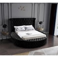 thumbnail image 6 of Home Square 3-Piece Set with Luxus Velvet King Bed and 2 Metal Nightstands, 6 of 13