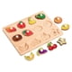 thumbnail image 2 of Rompecabezas de madera con forma de clavija para niños pequeños, motricidad fina, regalo navideño fruta, 2 of 9