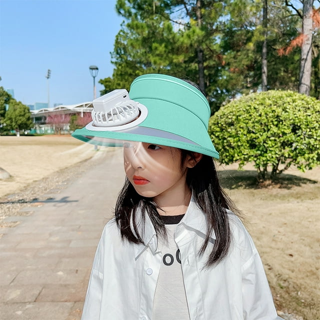 Chapeau Visière pour Femmes avec Ventilateur Rechargeable USB Intégré / Chapeau de Soleil à Bandeau Réglable pour Activités Extérieures / Chapeau Rafraîchissant d'Été avec 3 Réglages de Vitesse pour la Marche, la Randonnée et les Voyages