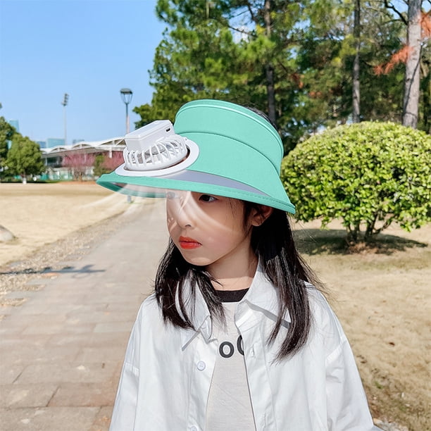 Hogar y cocina, Iluminación y techo, Ventiladores, Sombrero con ventilador para mujer - Visera de ventilador - Mediación de tres velocidades y protección solar para áreas grandes, Gorra de ventilador