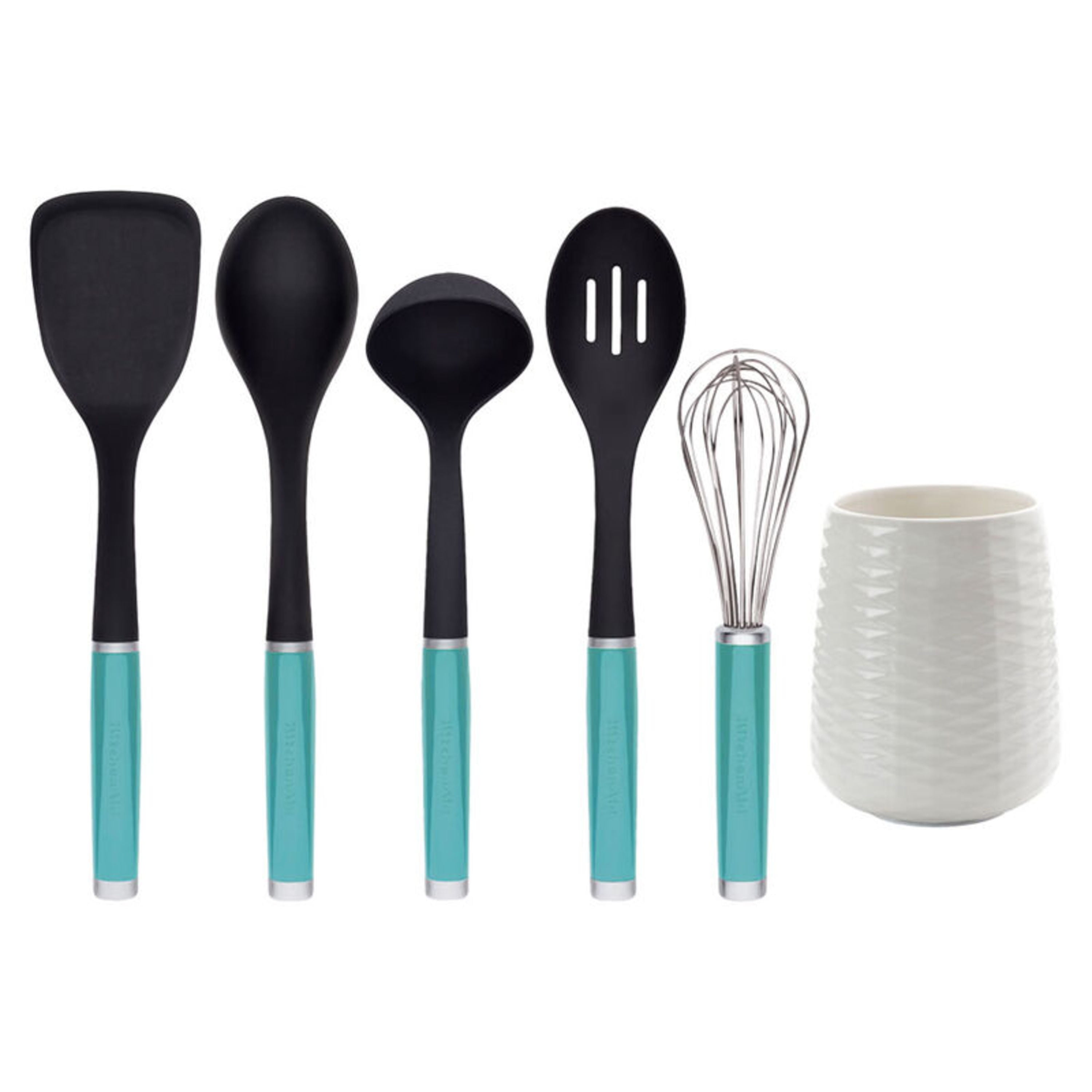 Kitchenaid 6-piece Crock with Plastic Kitchen Tool Set
