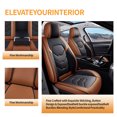 thumbnail image 5 of Fit for Honda Accord 2003 Seat Cover, Premium Leather Full Set of 5 Seats Waterproof Beautify Interior, Black and Orange Car Seat Covers, 4-Door Sedans Only, Upgrade the Car's Interior, 5 of 9