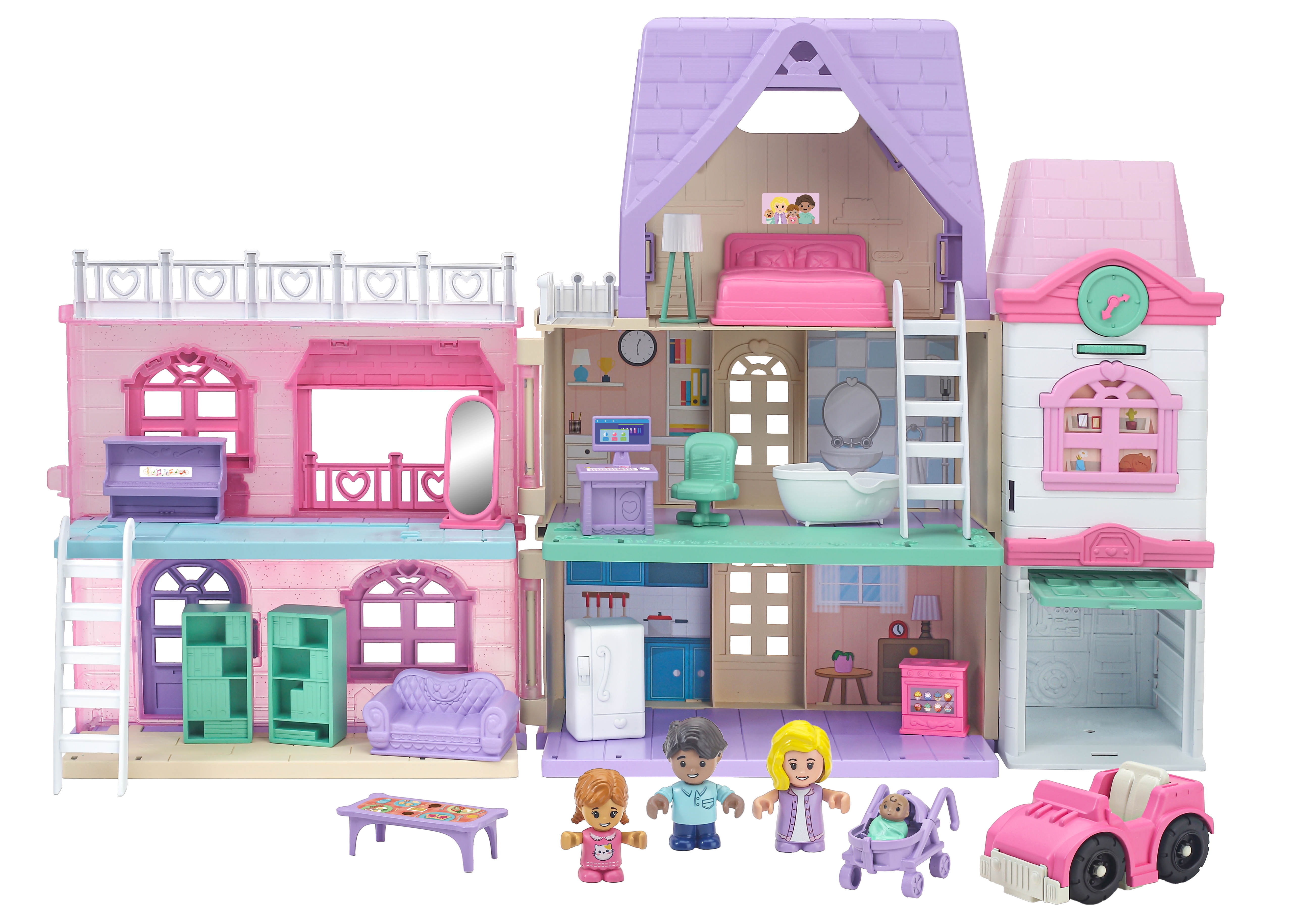 Kid Connection Doll House Play Set, 28 Pieces, KID CONNECTION PL DOLL HOUSE