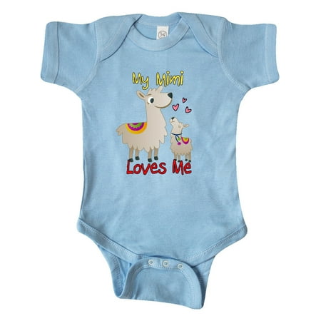 

Inktastic My Mimi Loves Me Llama Gift Baby Boy or Baby Girl Bodysuit