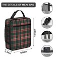 thumbnail image 3 of Red and Green Checkered Pattern Insulated Lunch Bag for Men Women,Waterproof Lunch Box for Work,Picnic or Travel,Thermal Insulation,10.63x9.06x3.54 Inches, 3 of 5