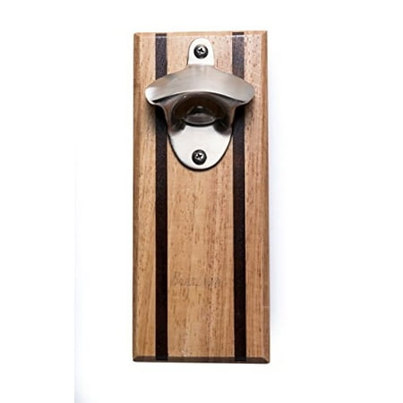 - Bruntmor, CAPMAGS Strong Magnetic w/ Zinc Alloy Beer Opener & Cap Catcher - Rubberwood Hand Painted